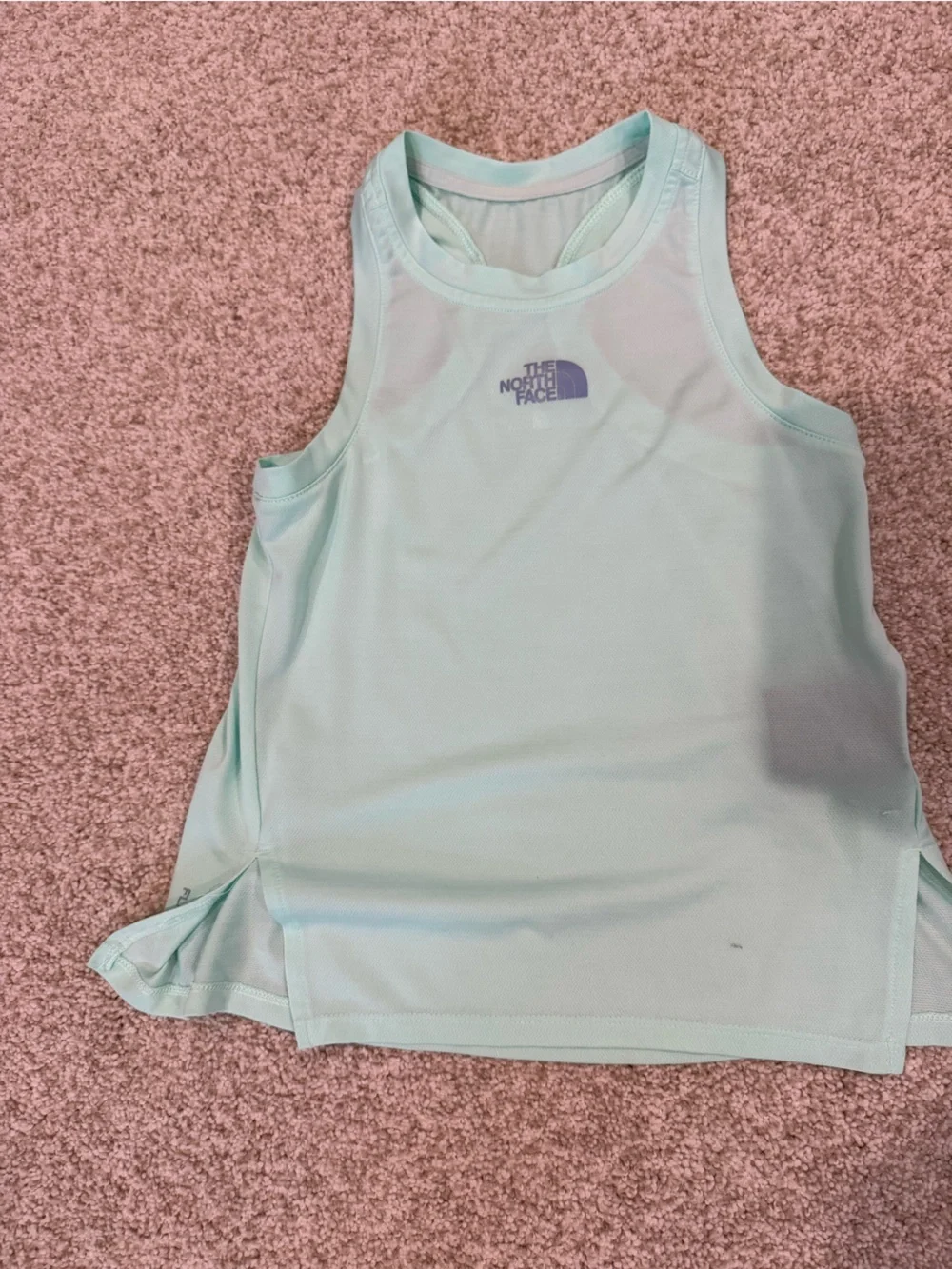 The North Face Mint Tank Swim Top and Black Shorts Set